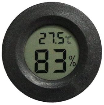 LIXSAZSE Digital Hygrometer Thermometer LCD Screen Mini Small Round Temperature Humidity Reptile Meter Gauge Measuring Tool