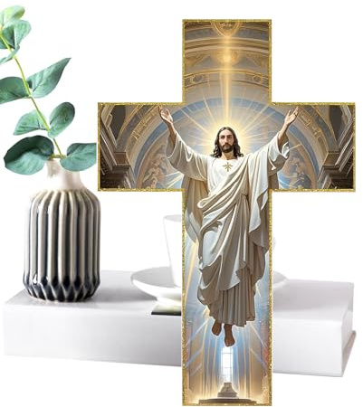 Kors Väggdekoration Trä Jesus Vintage Heminredning