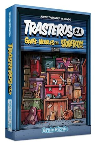 Trasteros, S. A., Juego de Mesa, 2-4 Jugadores, Juego de Cartas, Familiar, con Amigos, Divertido, Bonito, Idioma Español, Francés, Inglés, Edad +10 Años