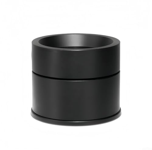 Feeshoppher Reusable Coffee Capsules Refilling Holder Tool for Pod-Based Espresso Machines – 6.8 x 5.5 cm Plastic Kit with Foil Sealing Design, Black