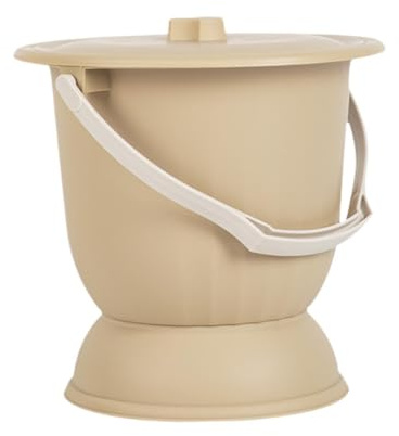 drburpily Spittoon Urinal with Lid Potty Bucket 45L Convenient for Travel and Home Anti Slip Base for Stability and Long Term Spittoon Urinal with Lid Potty Urine Bucket 4.5L , Yellow , 24.7x24.5cm