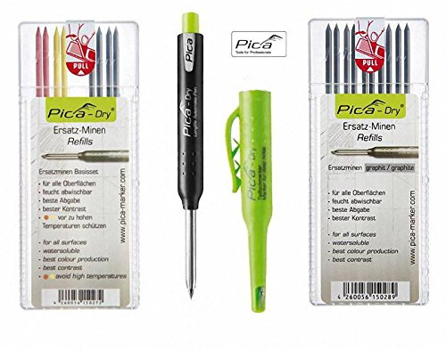 Pica-Dry Longlife Automatic Pen inkl. Ersatzminen Basis u. Graphit-Set