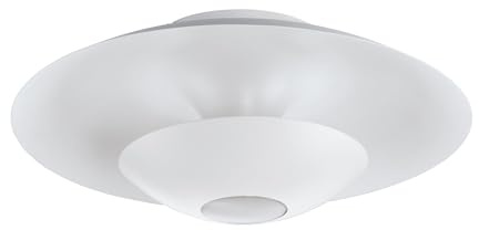 EGLO Deckenlampe Nuvano 1, Deckenleuchte, Stahl in weiss