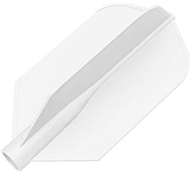 8 Flight Weiße Slim Pro Dart Flights für Dartpfeile