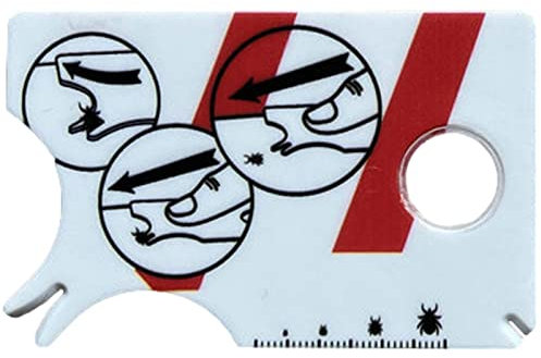 Maodom Tick-Karte mit Lupe - Ermöglicht das Entfernen von Zecken mit geringem Risiko - Tragbare Zeckenkarten für Menschen, Hunde, Katzen, 8,5 x 5,4 x 0,1 cm