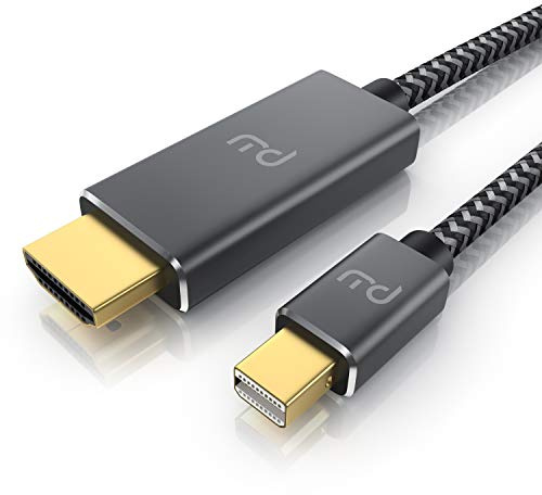 CSL - 4k Mini Displayport 1.4 zu Hdmi 2.0 Kabel – 1m - mini DP Adapter – 4k@60Hz - Thunderbolt 1-2 - Audio und Video – geeignet für MacBook, Microsoft Surface Pro, Notebook, Monitor