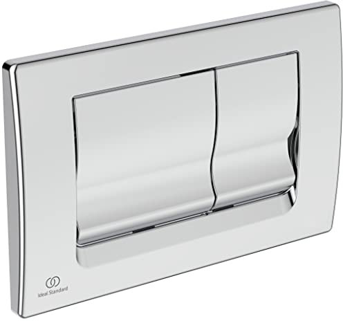 Ideal Standard - SOLEA M1, Piastra di comando meccanica WC, Placca di azionamento per cassette di risciacquo doppio scarico, Cromato