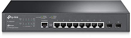TP-Link JetStream 8-Port Gigabit L2 Managed Network Switch with 2 SFP Slots, L2/L3/L4 QoS and IGMP snooping with WEB/CLI managed modes, Fanless, Rack Mountable (TL-SG3210)