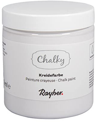 Rayher Chalky Peinture craie p. Shabby chic & vintage bte 230 ml blanc, 35048102