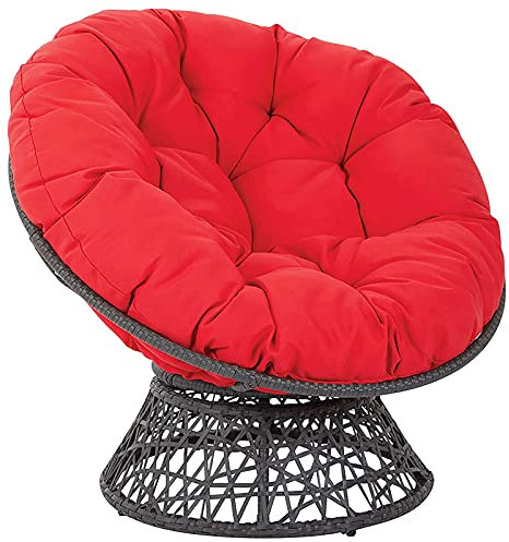 IMYOGI Exquisites Hängekorb-Stuhlkissen, Hängekorb-Ei-Stuhlkissen, Korb-Rattan-Hänge-Ei-Stuhlpolster, Schaukel-Hängekorb-Sitzkissen, rutschfest, für Terrassengarten, ohne Stuhl