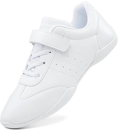 Mnplciea Weiß Cheerleading Schuhe Mädchen Weich Cheerleader Schuhe Damen Tanzschuhe, Yoga Gymnastik Training Sportschuhe