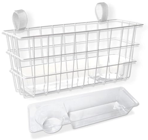 Zimmer Frame Basket | Walking Frame Basket | With Tray and Cup Holder | Perfect Zimmer Frame Accessory | Lightweight, Durable and Spacious | Easily Attaches