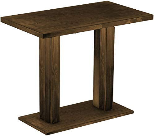 B.R.A.S.I.L.-Möbel Brasilmöbel Bartisch Rio UNO 140x80 cm Eiche antik Stehtisch Holz Tisch Pinie Massivholz Hochtisch Bistrotisch Tresen Bar Thekentisch Echtholz Größe und Farbe wählbar