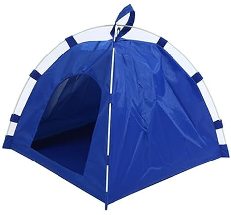 Hundebett Katzenbett Katzen Bett Wasserdichtes Hundezelt, Zusammenklappbares Haustierzelt Mit Kissen, Kleines Haus, Haustierbett, Zelt, Tragbar, Faltbar, Für Hunde Katzenkorb Hundematte (Color : Blue