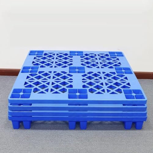 MekUk Kunststoffpalette Nestbare Versandpalette aus Kunststoff, modulare ineinandergreifende Palette for Nassbereiche, Küche, Garage, Haustierbereiche für Zwinger, Garten, Keller, Patio (Color : Blue