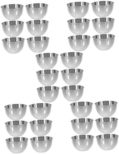 Cabilock 30 Pezzi Piattino In Acciaio Inox Scatole Di Salsa Di Salsa Di Soia Tazza Di Salsa In Acciaio Inox Antipasti Piatti Contenitore Contenitore Per Condimenti Per