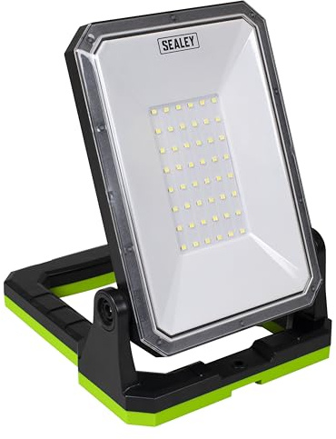 Sealey Proyector portátil recargable y banco de energía, LED SMD de 20 W, 1800 lm, 4000 mAh, LED1800PB