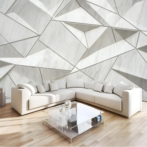 NAWVNMI Selbstklebende Tapete 380x280cm Selbstklebend Geometrischer Marmor 3D-Modell Wasserdichte Möbelaufkleber Vinyl Folie für Möbel Wohnzimmer Schlafzimmer