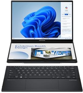 Asus Zenbook Duo UX8406CA-PZ011W 14 Pollici 3K OLED 120Hz Pc Portatile (processore Intel Core Ultra 9 285H, 32GB LPDDR5X, 1TB SSD, Intel Arc Graphics, Windows 11 Home) - Tastiera AZERTY