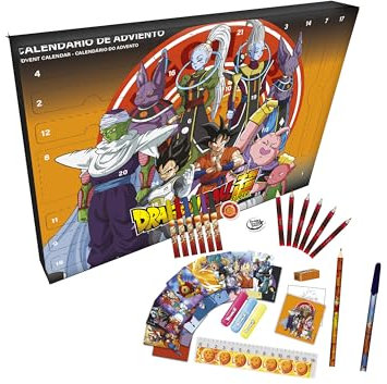 CyP Brands - Dragon Ball, Adventskalender, 24 Überraschungen, Kindergeschenk, offizielle Marvel-Lizenz, Aktivitäten und Spielzeug, Weihnachten