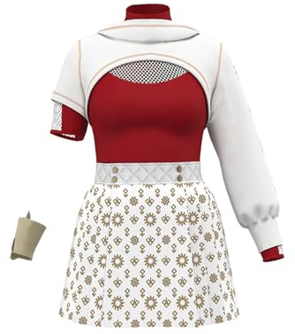 Waslary Nova Cosplay Kostüm Mädchen Jacke Oberteile und Zubehör Cheerleader Uniform Halloween Party Set