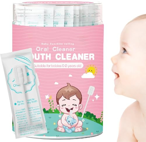 Zungenreiniger Für Babys, 30 Stück Babies Gaze Zungenreinigers Weiche Mundreinigung Stick, Baby Mundreinigungsstab, Infant Zungenreiniger Für 0-36 Monate Baby