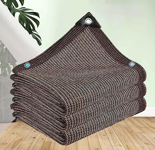 Vela ombreggiante con protezione UV, blocco del 90%, colore marrone, 5 x 8 m, per patio, giardino, balcone, cortile, tessuto con occhielli