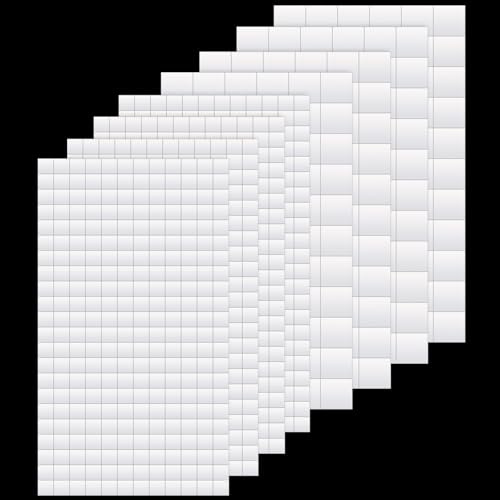 Sorcristy 8 Blätter Doppelseitige Klebepads 6mm Weiß 3D Foto Klebepads, 2 Größen Selbstklebend Klebepunkte zum Basteln Aufkleber für Scrapbook DIY Kunst Bürobedarf Party Hochzeit (6 × 6mm, 12 × 12mm)