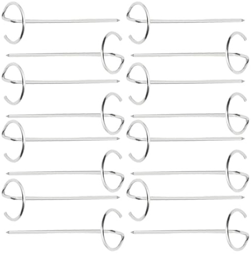 DOITOOL 20 pièces Lot de Brochettes Barbecue Inox Verticales Acier Inoxydable pour Grillades Espace Optimisé Viande et Légumes