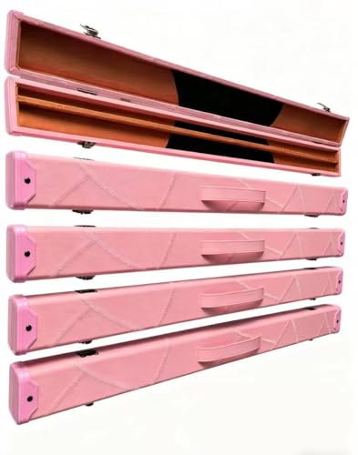 Teekerwang Expert Billiard Pool Cue Stick Hard case,Billiard Carrying Case Holds 1 Complete 2-Piece 58 Inches Cue Sticks(1 Butt/1 Shaft),Two Color Available (Pink)