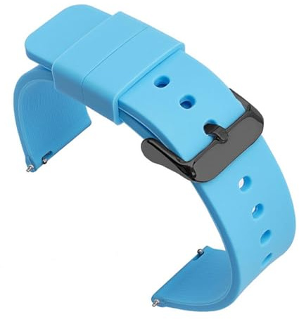 1 st 22 mm klockarmband universalarmband länkarmband handledslampa mjuk for smartklocka(Light Blue-BK)