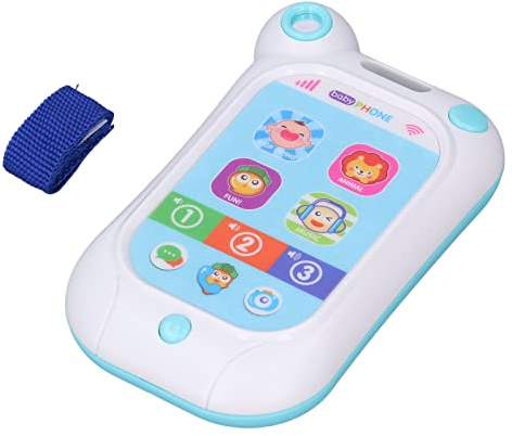 Juguete para teléfono de Aprendizaje Blanco Interactivo Música educativa Teléfono móvil Juguete para Juego de imaginación para bebés Niños pequeños Plástico 6 Meses+ Ligero