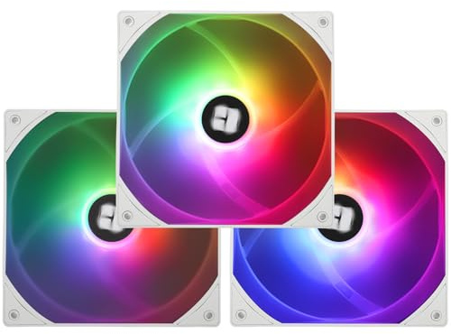 Thermalright TR TL-C14CW-S X3 CPU-Lüfter-3-Pack,140-mm-Gehäuselüfter, 5V ARGB-Lichteffekt einstellbar-3-polige LED-Schnittstelle, Stoßdämpfung, PWM-Netzteil - 1500 U/min Geschwindigkeit