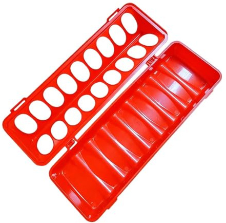Futtertrog für Hühner, langlebig, 20 x 30 x 20 cm, mehrere Löcher, auslaufsicher, auslaufsicher, für Küken, Enten, Wachteln, Enten, Vögel, -Futterzubehör für Bruträume, Hinterhof