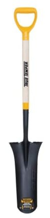 True Temper 2540700 16 in. Drain Trench Spade with 24 in. Hardwood D-Grip Handle and Comfort Step