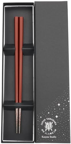 Kasyou Studio Chopsticks Made in Japan, Single, Dishwasher Safe Red | URUSHI KENKO chopsticks made in Japan by skilled craftsmen using traditional maki-e techniques, reusable for daily use.