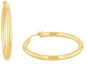 Amor Creolen Damen Ohrschmuck, 2,8 cm, Gold, Kommt in Schmuck Geschenk Box, 2013901
