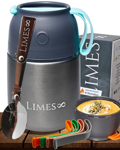 Thermobehälter für Essen 500ml [HEIß & KALT] Warmhaltebehälter Essen - Thermobox für Essen - Thermobecher Essen - Thermo Lunchbox - Speisenwärmer - Thermobehälter für Speisen