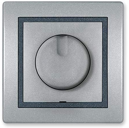 ALING-CONEL Dimmer mit Ein/Aus Schalter 40-400VA, 230V~/50Hz inkl.Rahmen (komplett) Silber/Graphit/Silber