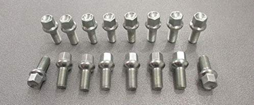 Kit 20 Bulloni Ruota Compatibili Con VOLKSWAGEN GOLF IV V VI VII 4 5 6 7 Fissaggio Ruote Gomme Cerchi In Acciaio e In Lega in Ferro Farad MADE IN ITALY