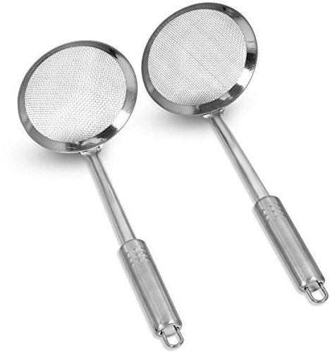 Simpli-Magic Ustensiles de cuisine en acier inoxydable, lot de 2, louche passoire