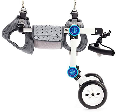 STZYY 2 Räder Hunderollstuhl Verstellbar, 3D-Geschirr, Einfach Zu Montierender Hundewagen, für Hunde Mit Spondylitis Und Hinterbeinbehinderung (Gewicht 3.5-16kg)