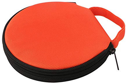 Tragbarer CD Player Tasche, 20 KapazitäT CD/DVD AufbewahrungshüLle CD Organizer Auto CD Speicher Tasche FüR Die Aufbewahrung Von Reisen, Aus Oxford-Stoff, Orange