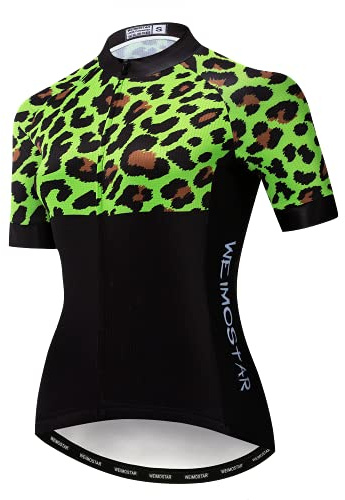 Hotlion Sommer-Fahrradtrikot, atmungsaktiv, für Damen, Mountainbike-Trikot, schnelltrocknend, kurzärmelig, Fahrradbekleidung
