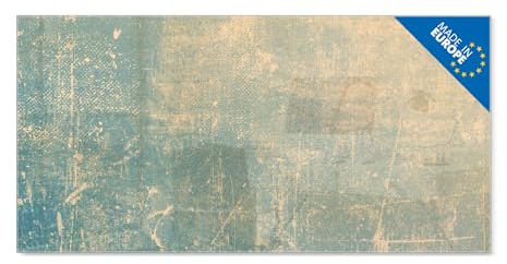 banjado Glas Magnettafel (120 x 60cm) - Magnetwand Glas - Magnetpinnwand als Memoboard - Pinnwand Magnettafel Küche, Büro, Kinderzimmer - Patina Grün