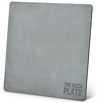 The Pizza Plate Baking Steel 30cm Square, Steel Pizza Stone, 6mm Thick for Bread and Pizza Making Unbreakable, UK Made