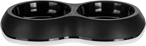 matrasa Doppelnapf für Hunde und Katzen - Napf Fressnapf Katzennapf Hundenapf - 26x15x4cm schwarz