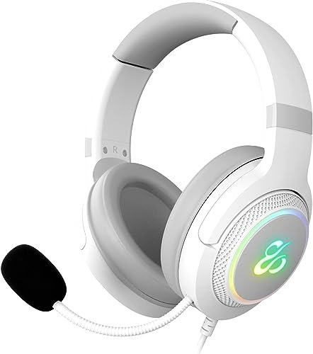 NEWSKILL Sobek 7.1 V2 Auriculares Gaming con Sonido Virtual 7.1 USB Micro y Luces RGB para pc y Consolas - Color Blanco