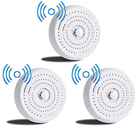 SAFE TECH Heat Alarm, 10 Year Battery Heat Detector, Wireless Interconnected Alarm with Advanced Thermistor, Heat Alarm for Kitchen, Garages, Lofts, Boiler Rooms and Laundry Rooms, 3 Pack