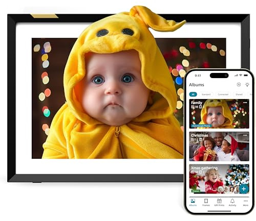 Nixplay Digital Picture Frame | Gift for Mom | HD Touch Screen Display | Perfect Digital Picture Frame for Gifting | Auto-Rotation Feature, Securely Share Photos/Videos via Email or App | 10.1